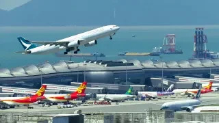 Planespotting at Hong Kong Airport: A380, 777, A330 and more! | From Scenic Hill!