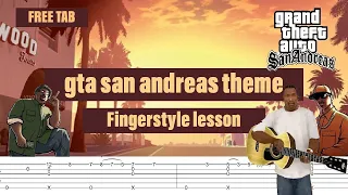 GTA San Andreas theme fingerstyle lesson