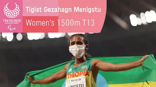 Tigist Gezahagn Menigstu Wins Ethiopia's First-Ever Paralympic Gold | Women's 1500m T13 | Tokyo 2020