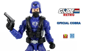 Oficial Cobra GI Joe Retro Cobra Officer Hasbro Action Figure Review