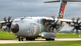 [4K] Air Transport Squadron 62 I A400M I Takeoff and Landing I Last Air Defender Livery Takeoff