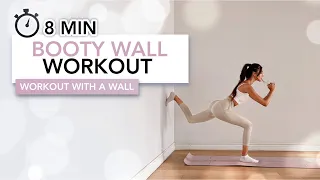 8 MIN BOOTY WALL WORKOUT | Alternative Butt Exercises With A Wall | Eylem Abaci