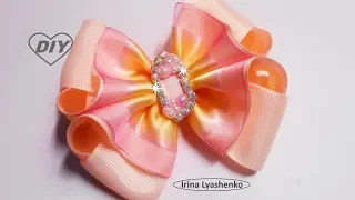 Бантик на заколку МК/DIY Bow at the barrette/PAP Laço de fita#214