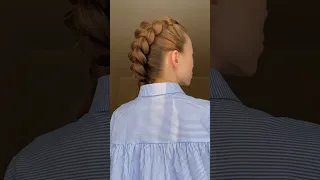 Объемная французская обратная коса на бок #braidstyles #braids #прически