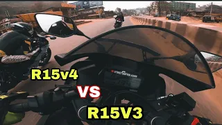 R15V4 VS R15V3 || FULL THROTTLE STREET RACE⚡