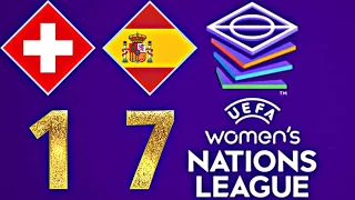 Switzerland 1-7 Spain | Women's Nations League