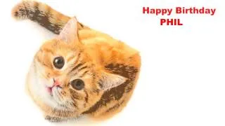 Phil  Cats Gatos - Happy Birthday