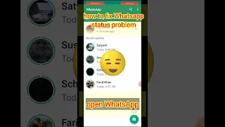 how to fix Whatsapp status problem !! #shorts