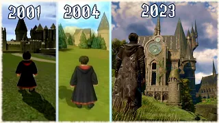 Evolution of Hogwarts Castle in Harry Potter Games 2001-2023