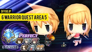 DFFOO [JP]: 6 Warrior Quest Area 5 SHINRYU | Aerith Cid Raines Laan & Reyn Quina Selphie Serah |