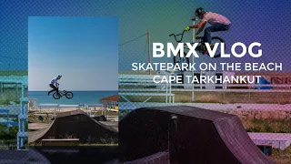 Ride BMX At Skatepark On The Beach. Cape Tarhankut