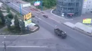 Российские танки и боевики на территории Украины Макеевка Донецкая область июнь 2014