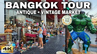 [4K] Walking The Best Vintage Antique Market in Bangkok, Thailand