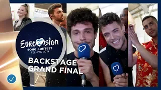 EXCLUSIVE FOOTAGE: Artists get emotional after their Grand Final performance