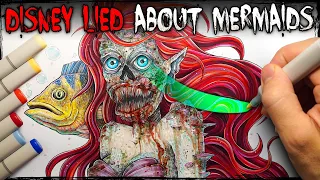 DISNEY LIED... Mermaids Are Starving | Creepypasta + Drawing