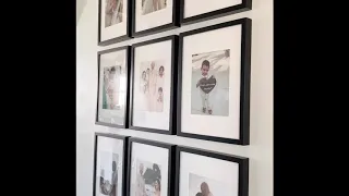 How we hang our Ikea Ribba frames on the wall. Easy and stress free way.