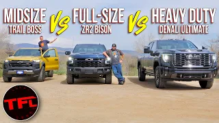 Midsize, Full-Size or Heavy Duty? We Compare THREE GM Trucks and Which One Is Right For You!