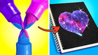 GENIUS SCHOOL TRICKS UNLEASHED || Cool Drawing Hacks to Impress Your Teacher by 123 GO!