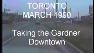 TORONTO - MARCH 1990 - Taking the Gardiner Downtown