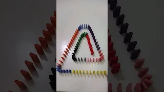 Triangle Dominoes Falling Video