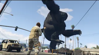 GTA 5 - KING KONG Army battle