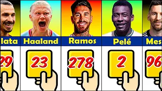 Number of Yellow Cards of Famous Football Players! 🤪🔥 FT. Ramos, Messi, Ronaldo…