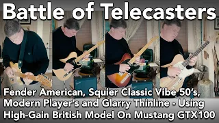 Battle of Telecasters - Fender American, Modern Player's, Glarry GTL, and Squier Classic Vibe 50's