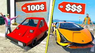 МАШИНА за 100$ или МАШИНА за МИЛЛИОН? - GTA 5 СРАВНЕНИЕ Дешёвое и Дорогое (Моды ГТА 5)