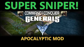 SUPER SNIPER! Command & Conquer TM Generals Zero Hour 2023 Apocalyptic mod.
