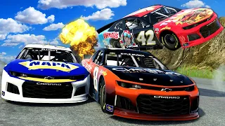 Testing NASCAR Stock Cars vs Speed Bumps Ends in Crashes in BeamNG Drive Mods!