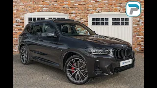 2022/22 BMW X3 XDRIVE 30D M SPORT IN SOPHISTO GREY METALLIC WITH FULL BLACK LEATHER INTERIOR