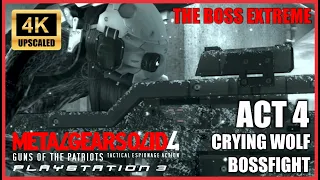 METAL GEAR SOLID 4 - Crying Wolf Bossfight [4K PS3 UPSCALED] - The Boss Extreme -