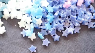 星つめよ。ラッキースターキャンドル作り。diy lucky star candle