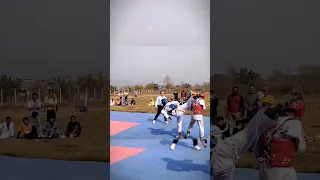 🤯Black Belt 🥋V/S Yellow💪Belt😭 Taekwondo Fight😵 #taekwondo #nepal🇳🇵