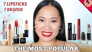 THE MOST POPULAR LIPSTICK from 7 different brands! DIOR, MAC, NARS and more..