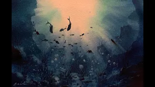 Watercolor Underwater Scene Painting Tutorial