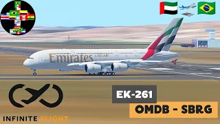 Infinity flight 24.2 | Dubai to Sao Paulo con Emirates y el A380-800 vuelo EK261