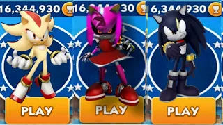 Sonic Dash - Super Shadow VS Metal Amy VS Sir Shadow  _ Movie Sonic vs All Bosses Zazz Eggman