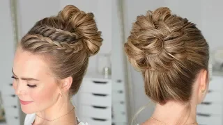 Double Lace Braid High Bun | Missy Sue