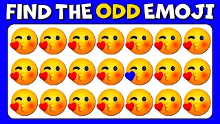 FIND THE ODD EMOJI OUT How good are your eyes in this Odd Emoji Puzzle Quiz! Emoji Challenge Video