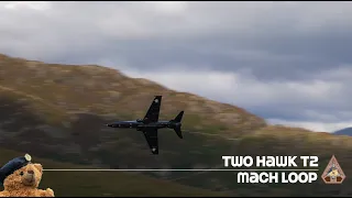 Two RAF Hawk T2 Low-Level Flying through the Mach Loop | Finally got a HAWK!