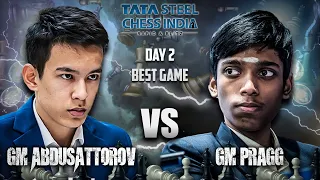 PALAKAS ng PALAKAS! | GM Abdusattorov vs GM Praggnanandhaa Tata Steel India Rapid 2023 Day 2