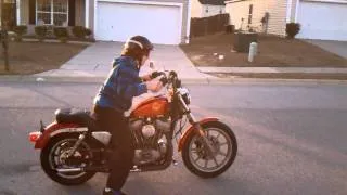 First time riding my new (to me), 1986 Harley Davidson Sportster XLH 883 EVO!!!!! part 1!