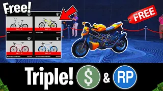 BRAND NEW GTA 5 ONLINE WEEKLY UPDATE OUT NOW! ALL BIKES ARE COMPLETELY FREE! (TRIPLE MONEY & SALES!)