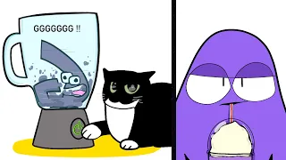 MAXWELL THE CAT MAKES ALPHABET LORE SMOOTHIE FOR GRIMACE