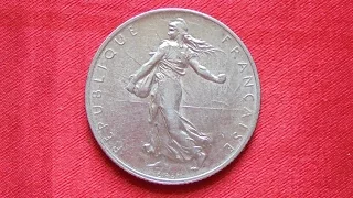 FRANCE SILVER 2 FRANCS 1915 - Франция 2 Франка 1915 Серебро Первая Мировая