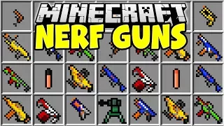 Minecraft NERF GUNS MOD | NERF SNIPERS, NERF SENTRY, NERF BULLETS!!