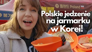 Polska na świątecznym jarmarku w Korei! Co polskiego można zjeść w Korei? Koreański vlogmas