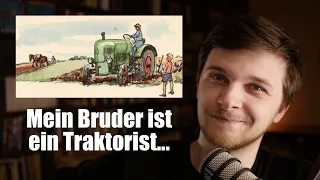 Mein Bruder ist ein Traktorist in unserem Kolchos | Немецкое стихотворение из советского учебника