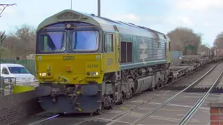 Class 66 Container Freight Trains passing through Westerfield 25/2/22